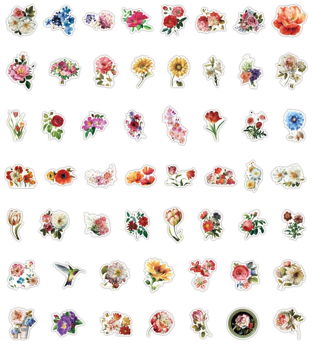 150pcs Flowers Stickers, Plants leaf flower Cactus Houseplant Stickers,#103205