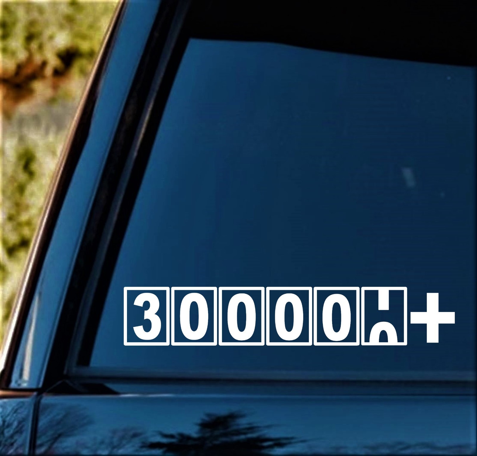 300000+ Miles Sticker Vinyl Decal 300K High Mileage Club Car Window Funny
