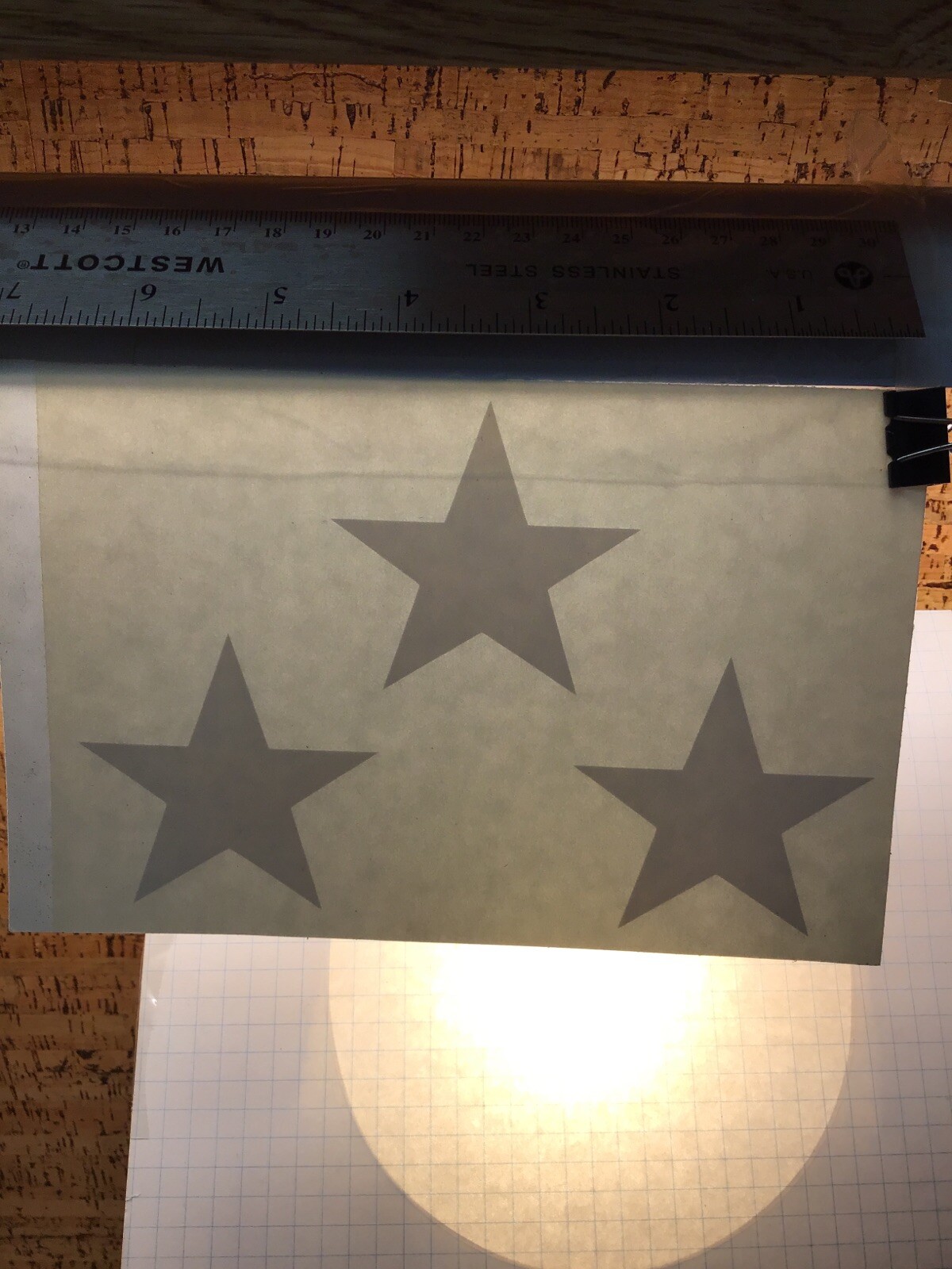 3 Stars Solid BIG – WHITE – Vinyl Sticker Decal – MM4.3.971