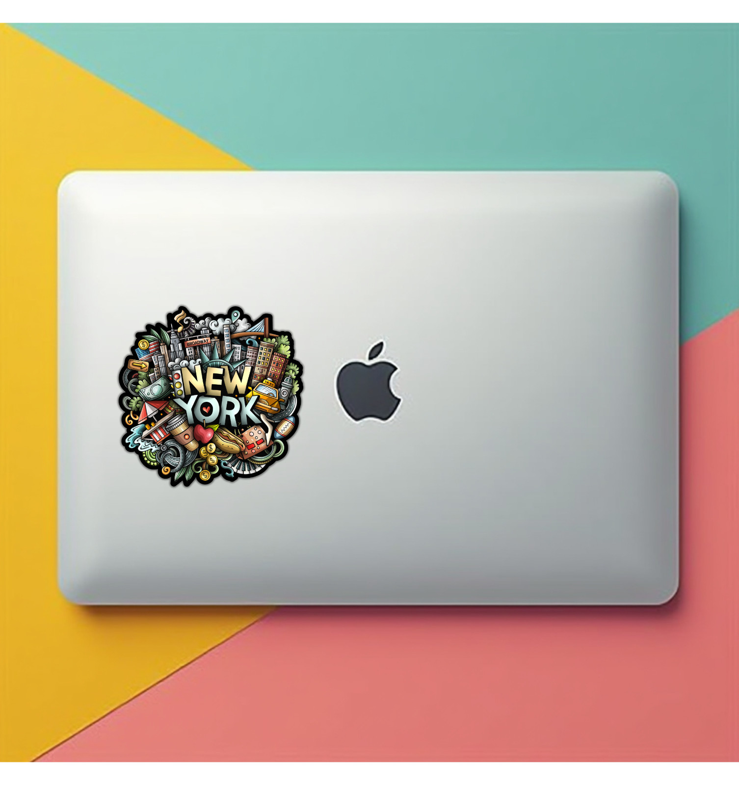 New York City NYC Abstract Art Fridge Magnet or Laptop Sticker