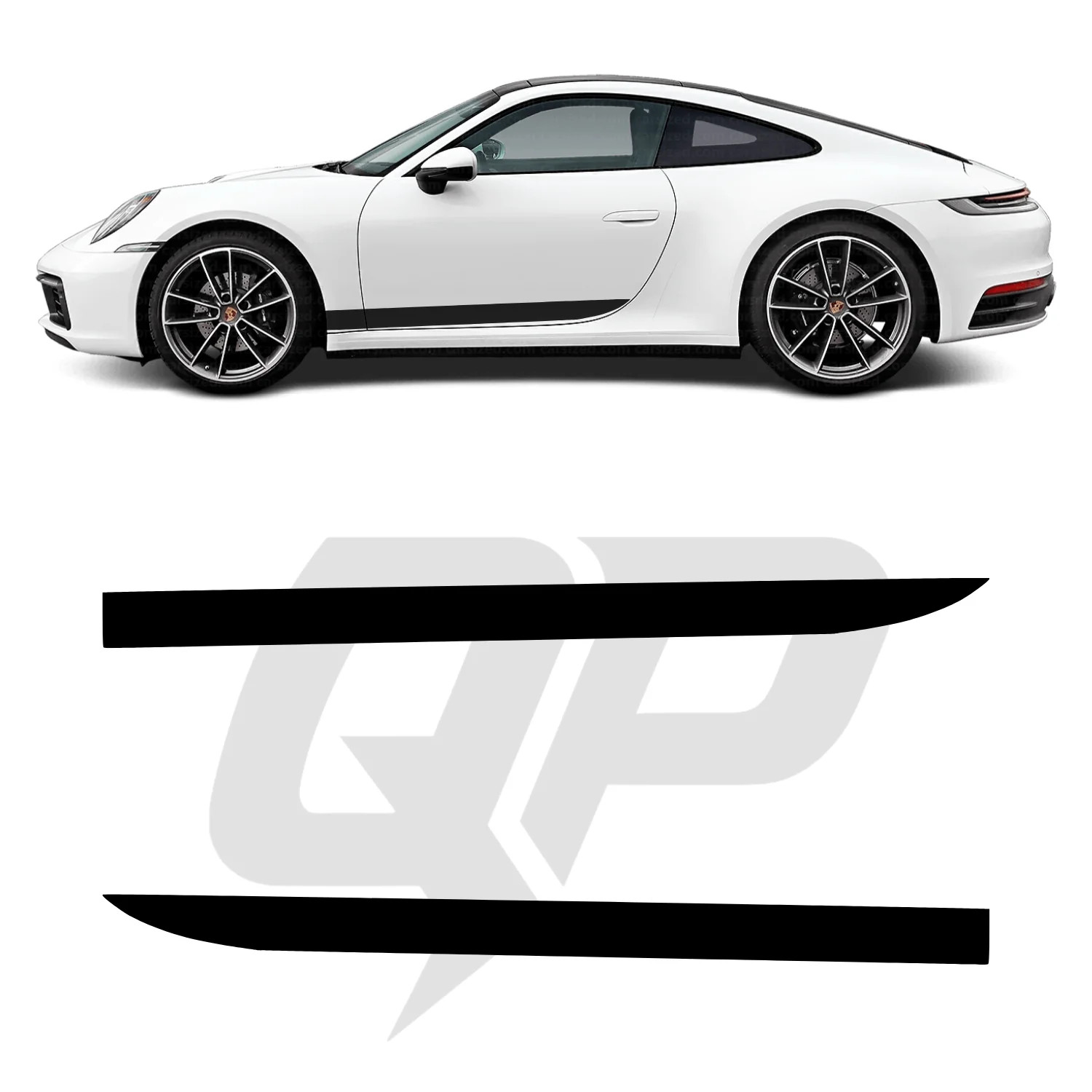 Compatible With Porsche 911 Hockey Style Side Stripe Decals – Racing Rocker Pane