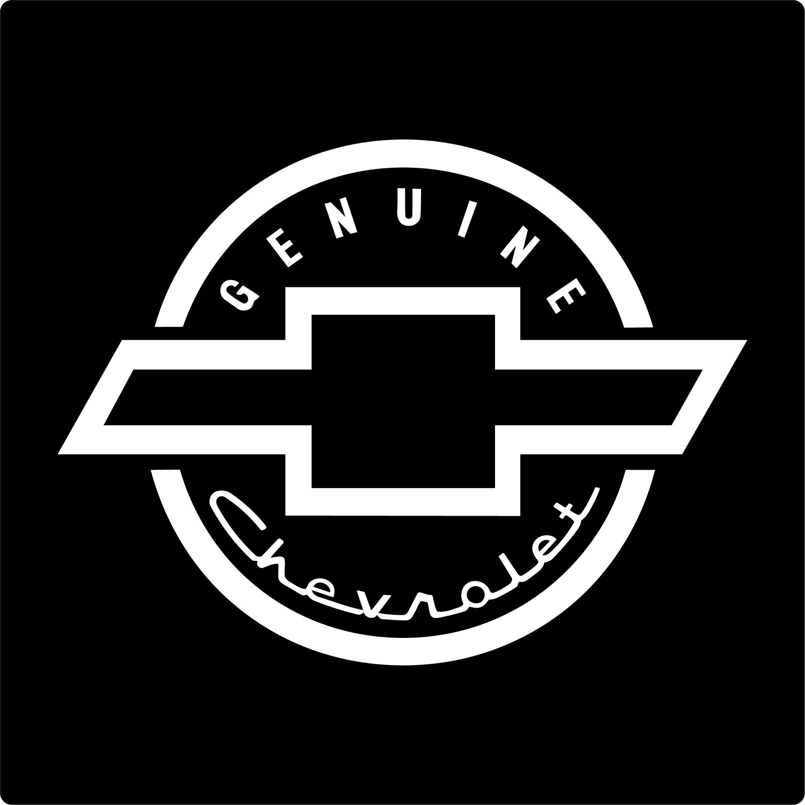 Chevy Chevrolet Genuine Circle Logo die cut decal Made in USA 6+yr