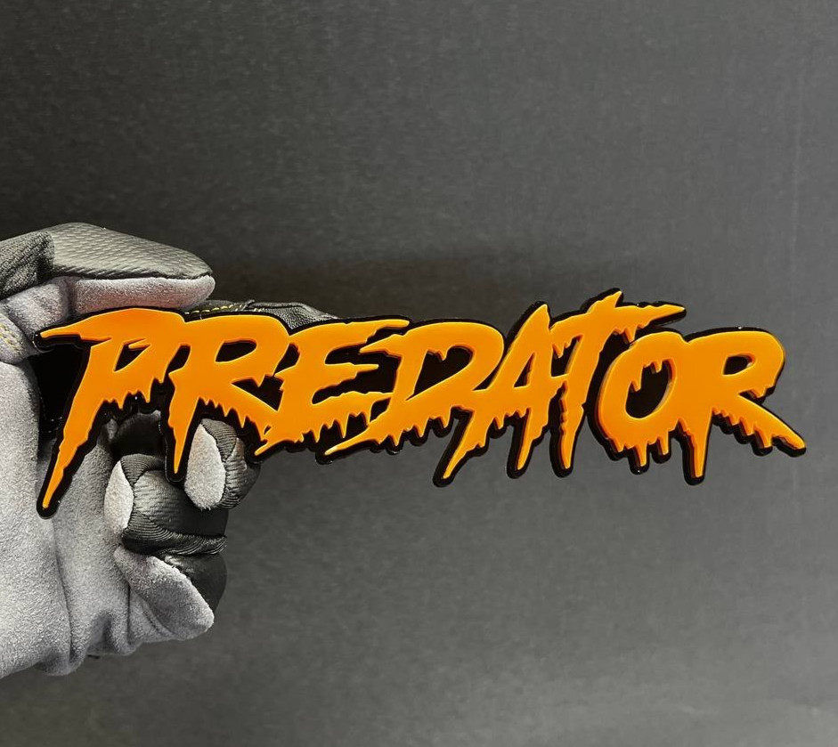 1PC PREDATOR Custom 3D Text Car Badge Fender Emblem Tailgate Toolbox Decal