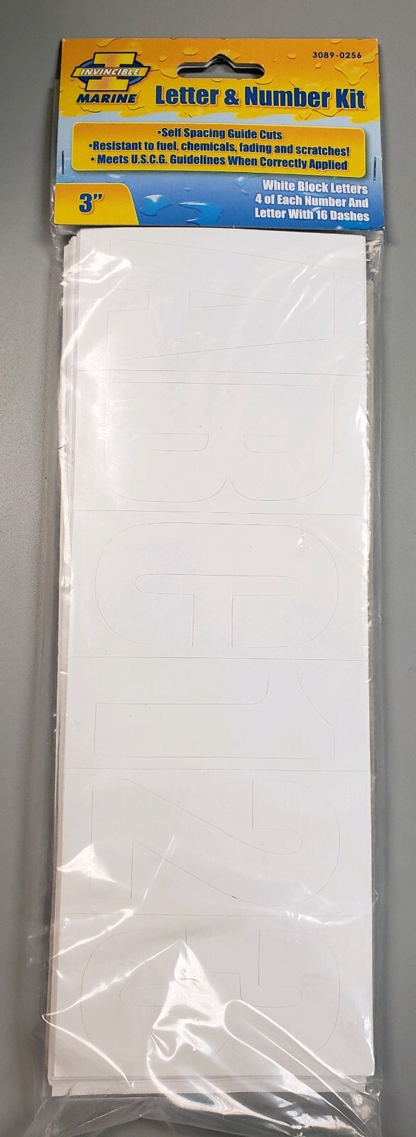 Boat Registration Numbers & Letters 3" WHITE Boat & Jet ski PWC Stickers