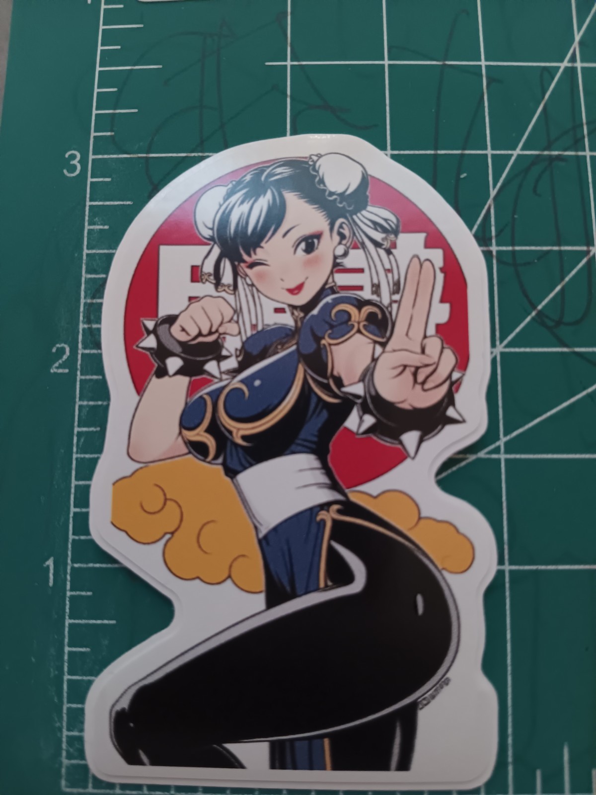STREET FIGHTER 2 X CHUN LI X VYNIL DIE-CUT HIGH-GLOSS X 3X2 STICKER