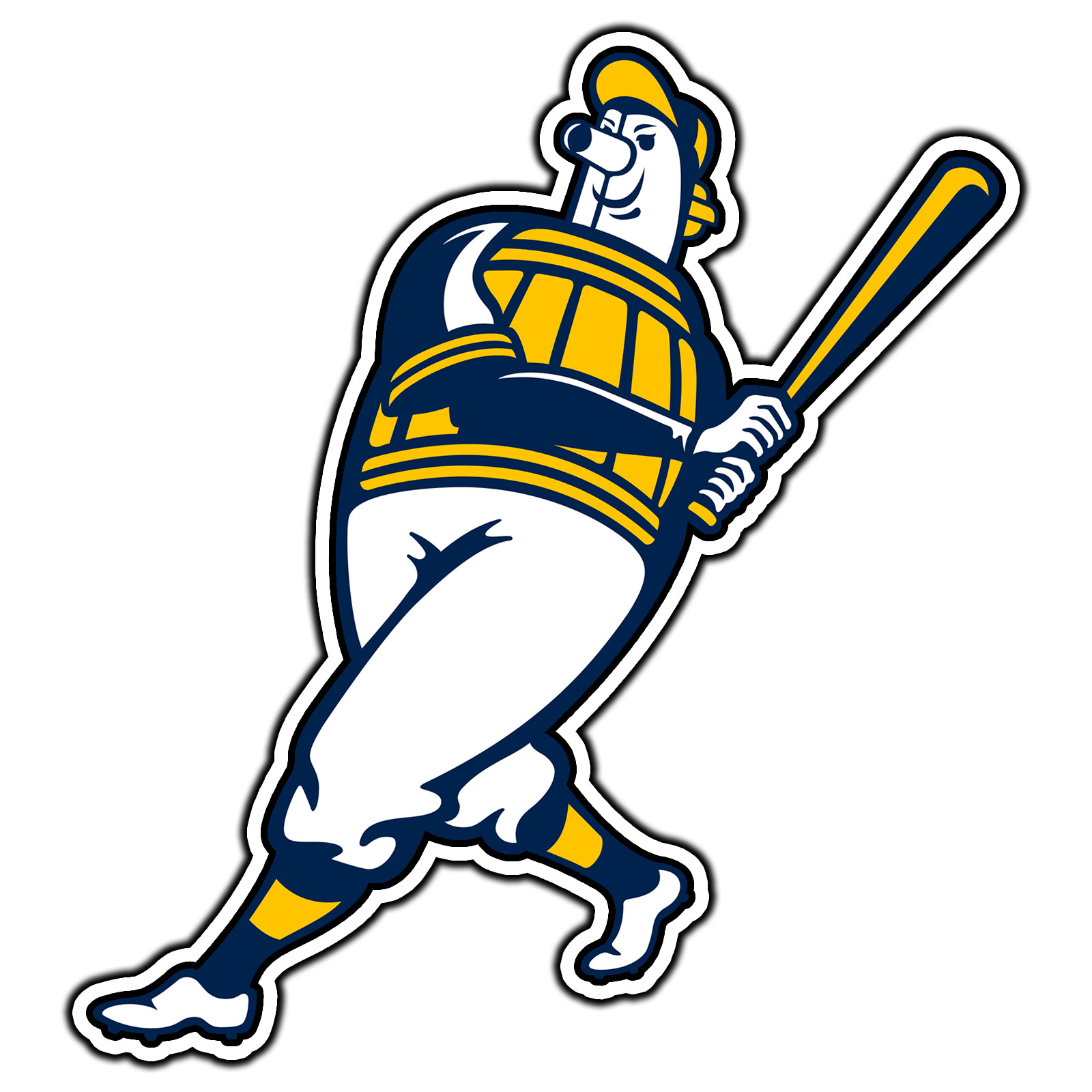 Milwaukee Brewers Mascot Logo #6 Baseball Sticker Waterproof Vinyl Decal Die-Cut