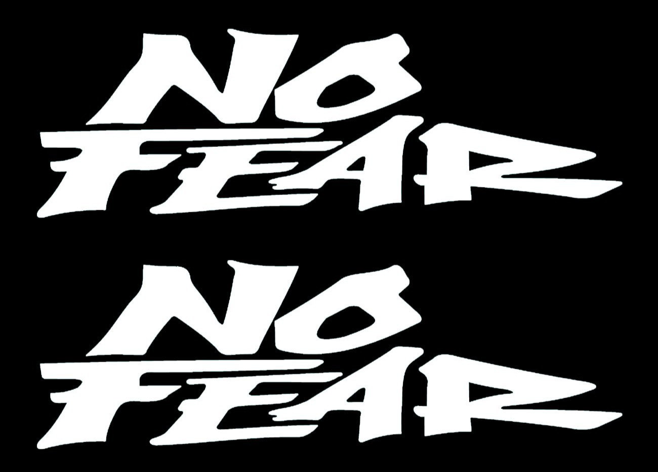 NO Fear Two Pack 6" Vinyl Decals Window Any Flat Surface – Color Options