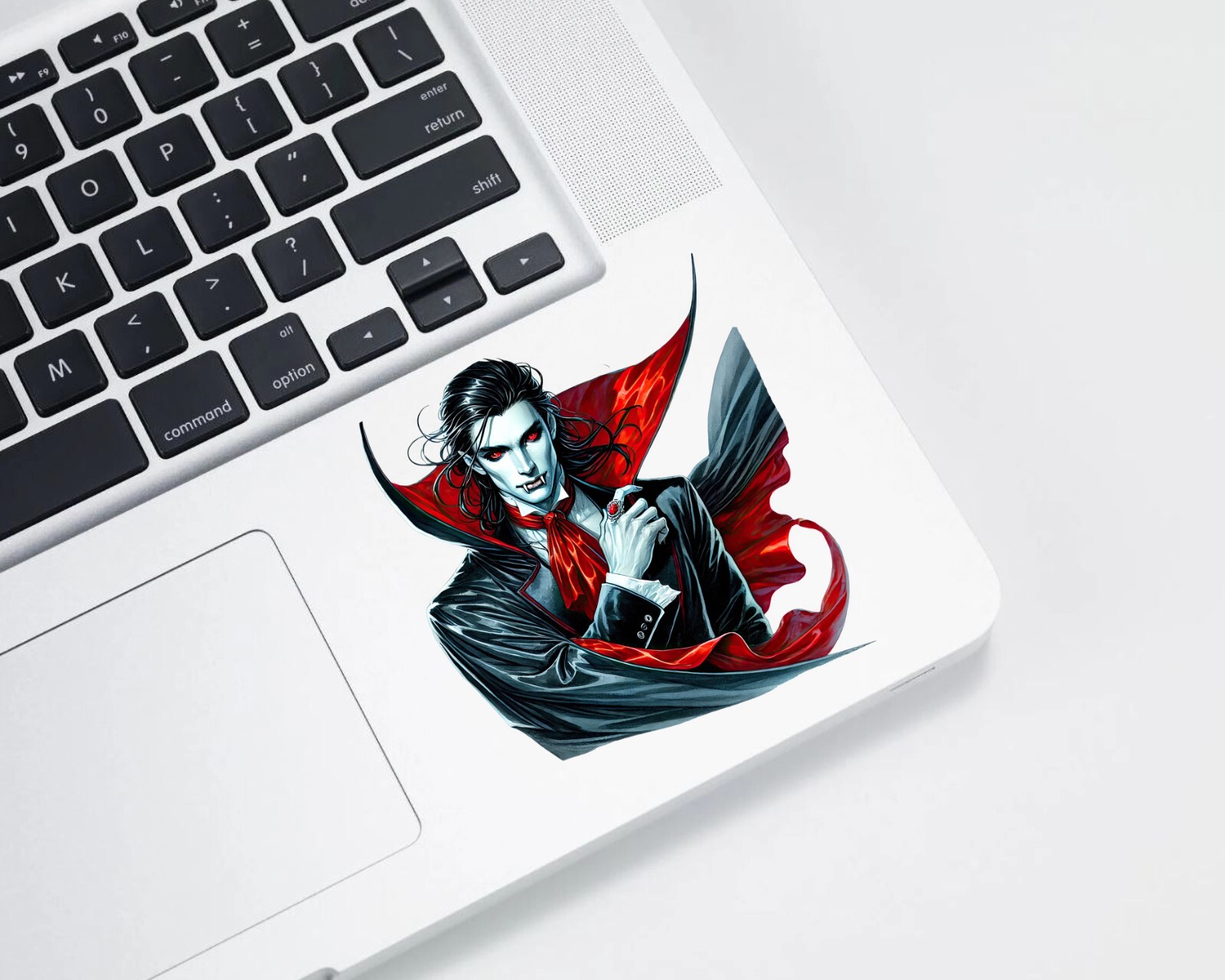 Halloween Red and Black Vampire UV DTF Transparent Sticker / Decal