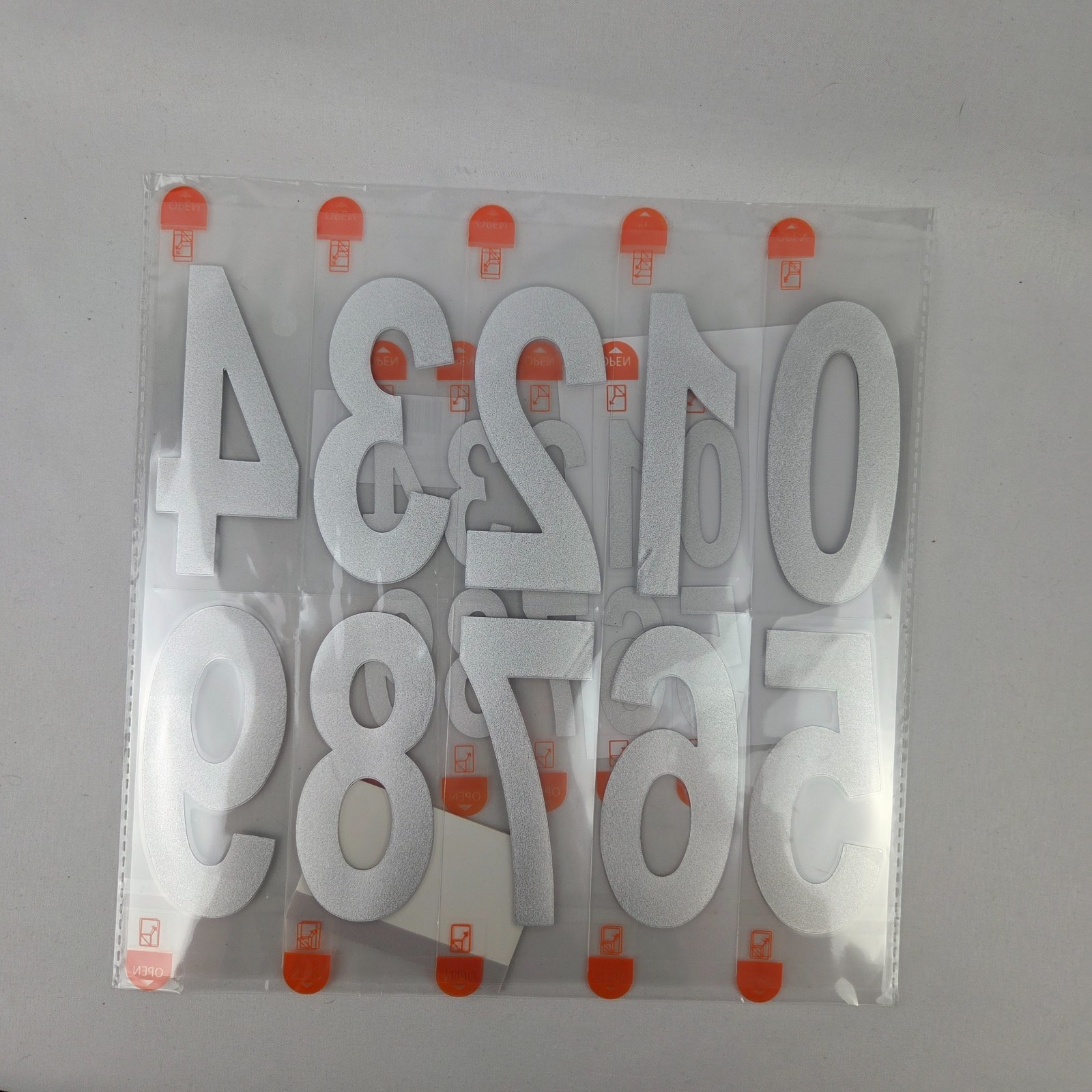 Mailbox Numbers Reflective Stickers for Outside,4 Sets(0-9) 4 Inch Silver Vinyl