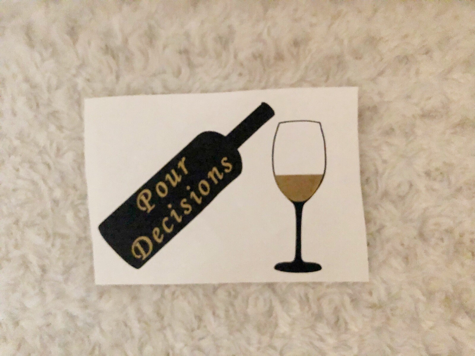 Gold Black Wine Bottle Decal Kitchen Wall Decal Wine Glass Home Wall Art Decal