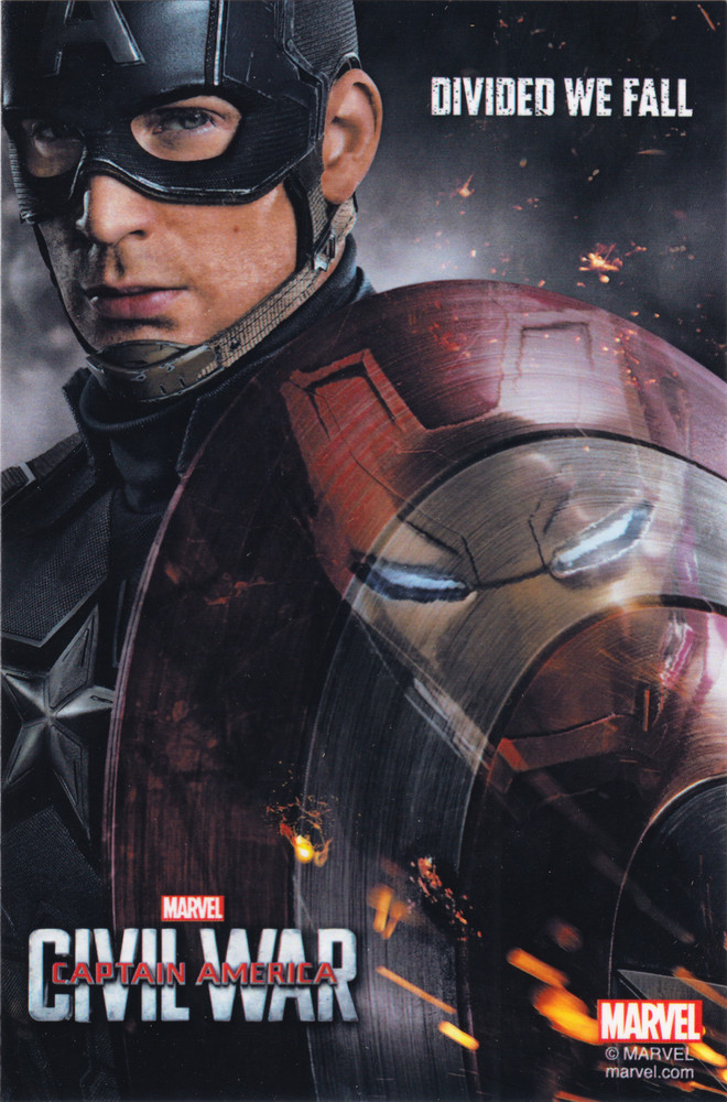 Sticker – Captain America Civil War Divided We Fall Marvel 5.25" Decal #5699