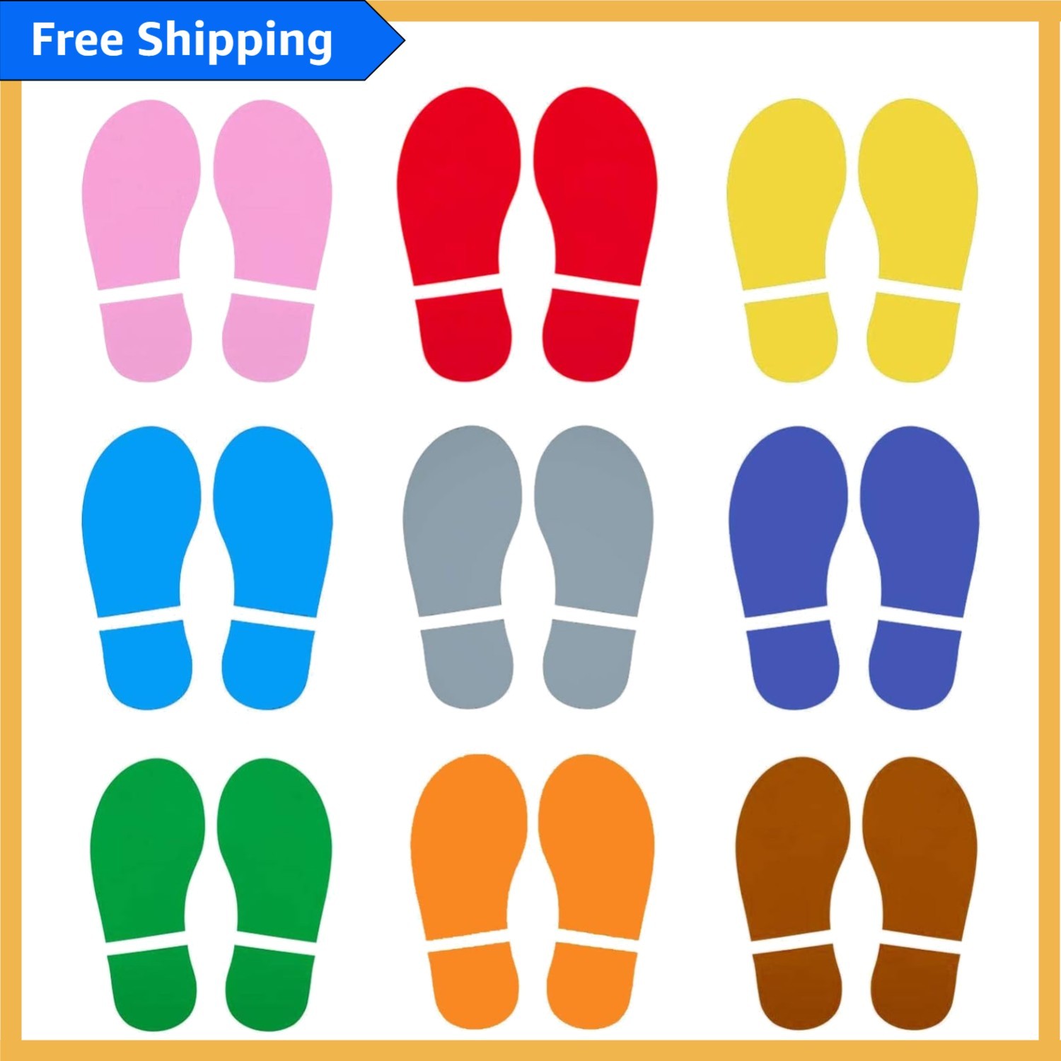 90 Decorative Footprint Stickers for Classroom and Festive Celebrations