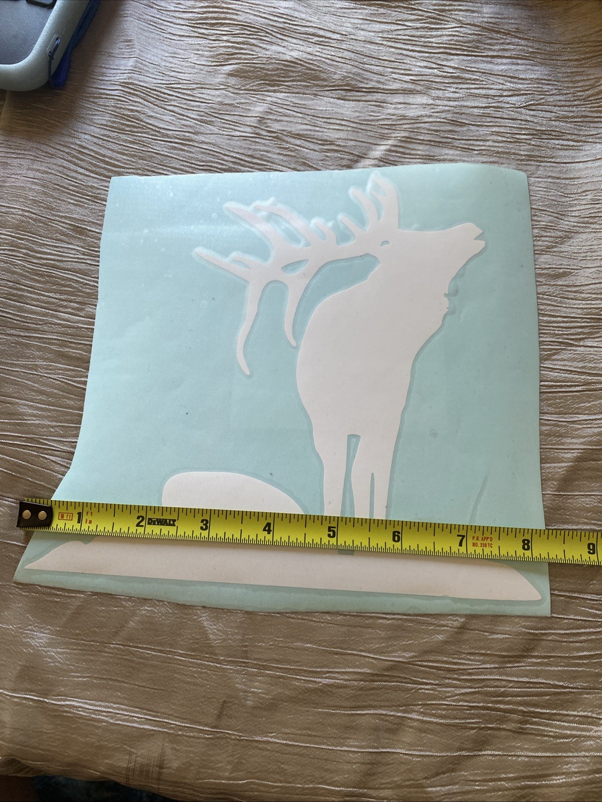 Elk Decal Sticker, 8.5”x8” White Vinyl