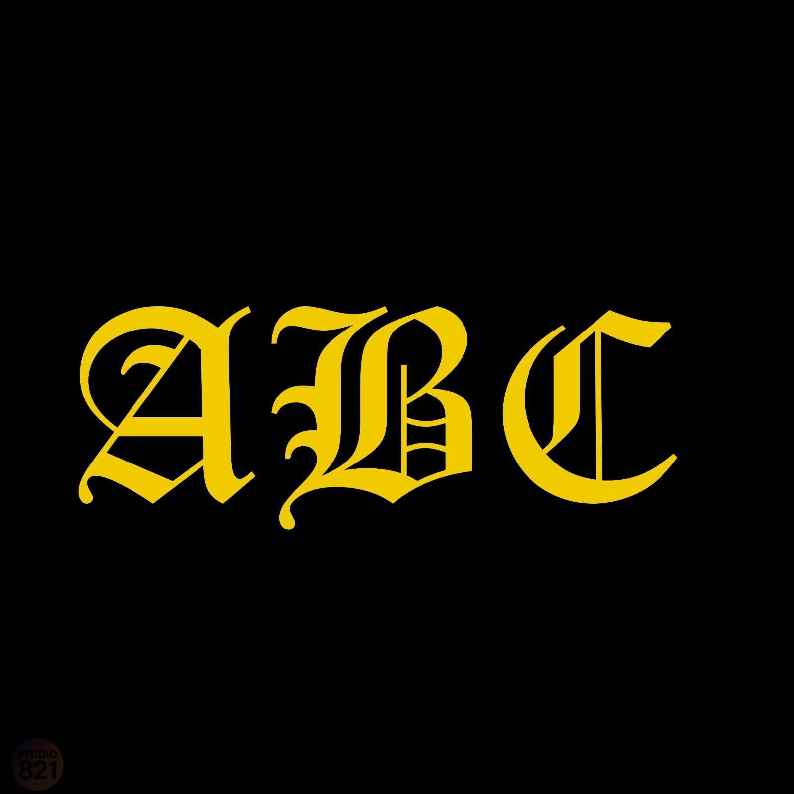 Custom Old English Initial Decal | 1–3 Letter Vinyl Monogram Sticker