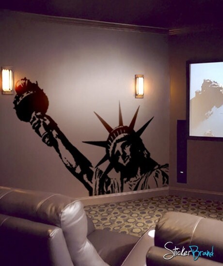 Statue of Liberty Vinyl Wall Decal Sticker. New York Theme Decor. NYC. #122