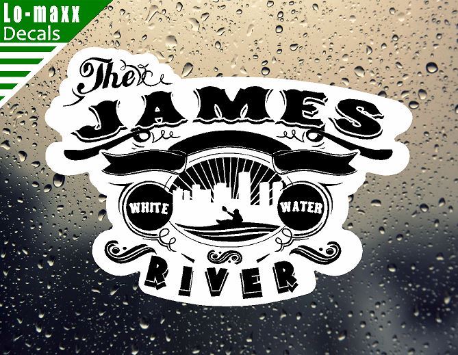 James River Whitewater Richmond Virginia High Quality Printed Vinyl Sticker