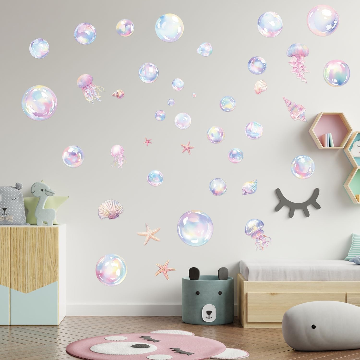 Colorful PVC Bubble Wall Decals – 4 Sheet Variety Pack for Dreamy Atmospheres