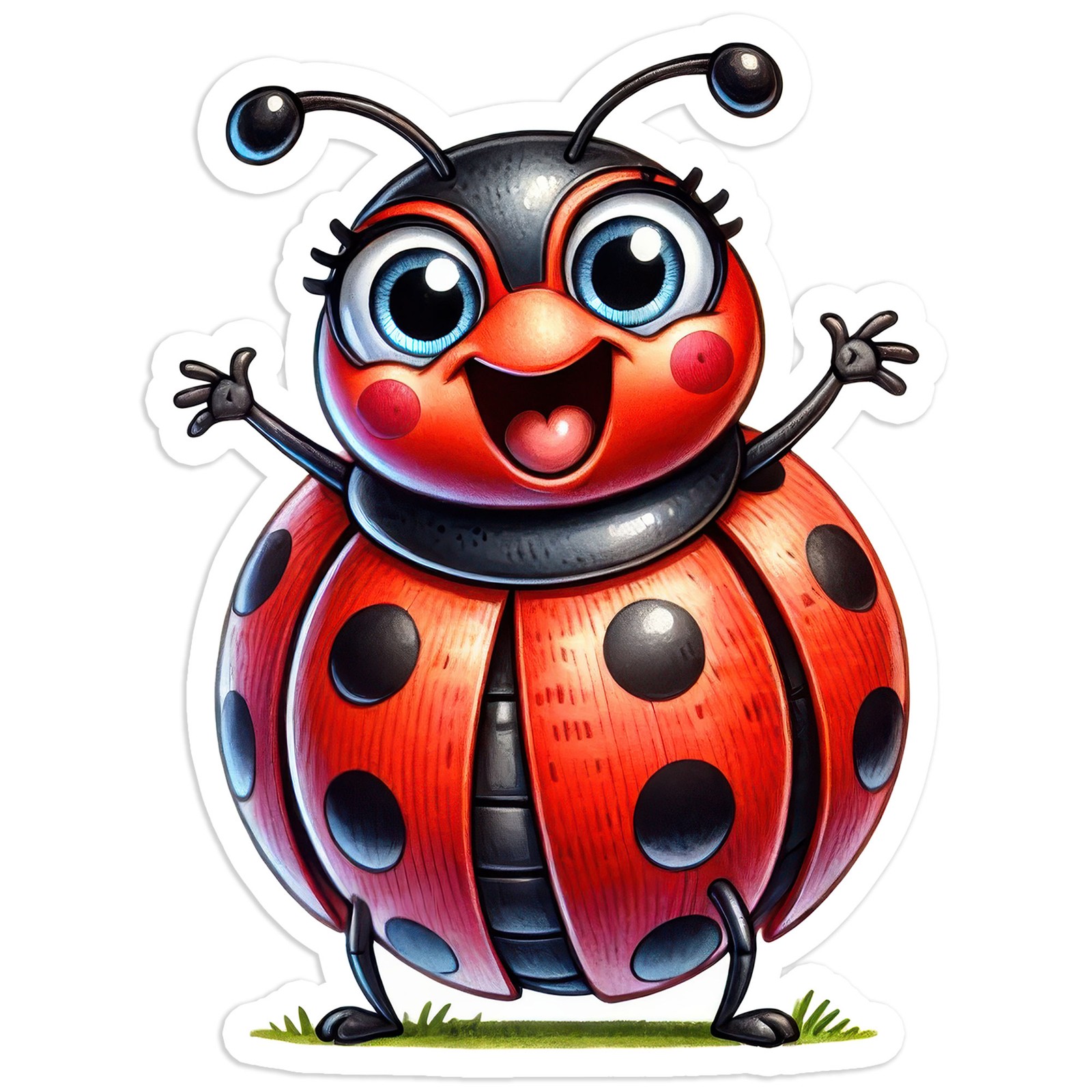 Funny Ladybug – Vinyl Decal Sticker – Car Window Laptop – #531