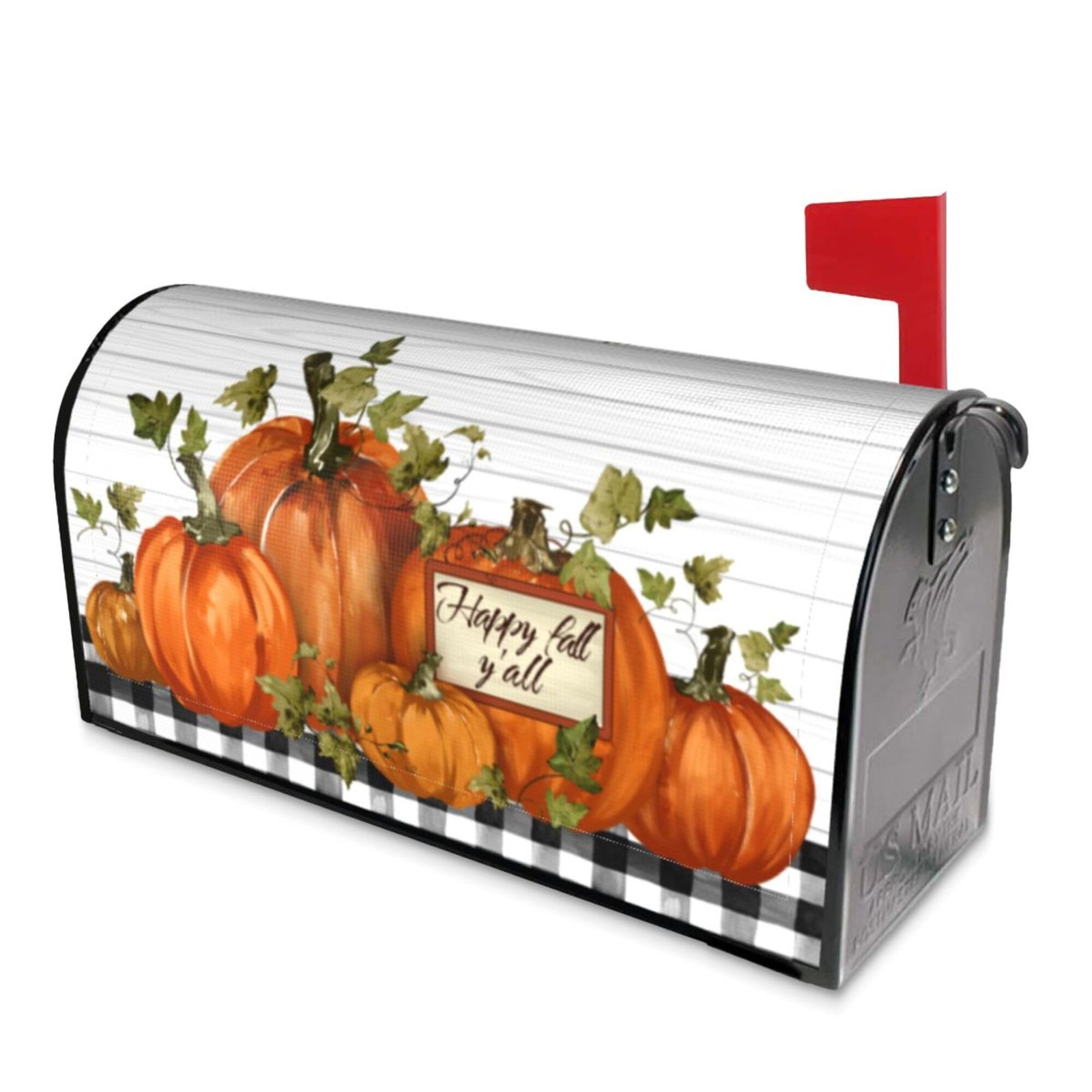 Autumn Pumpkin Thanksgiving Mailbox Covers Magnetic Letter One Size, Yellow