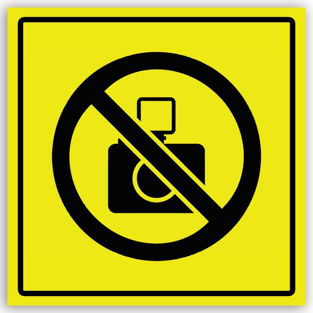 Gift Sticker : No Photos Picture Funny Paparazzi Placard Sign Signage