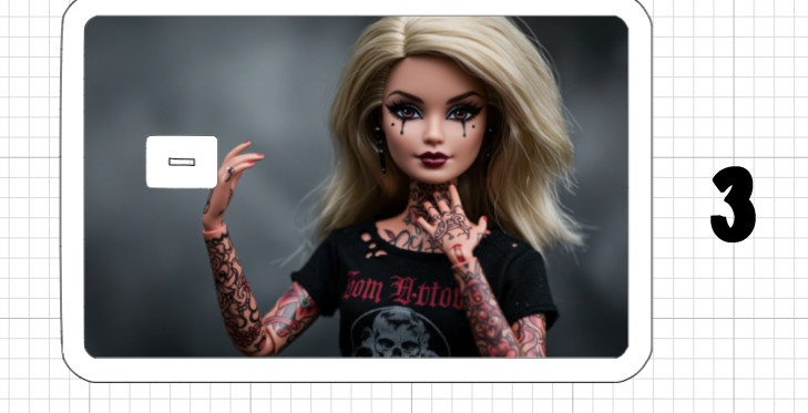 Barbie Demon Credit Debit Card Skin Stickers Goth Emo Tattoo Doll ATM Evil Devil