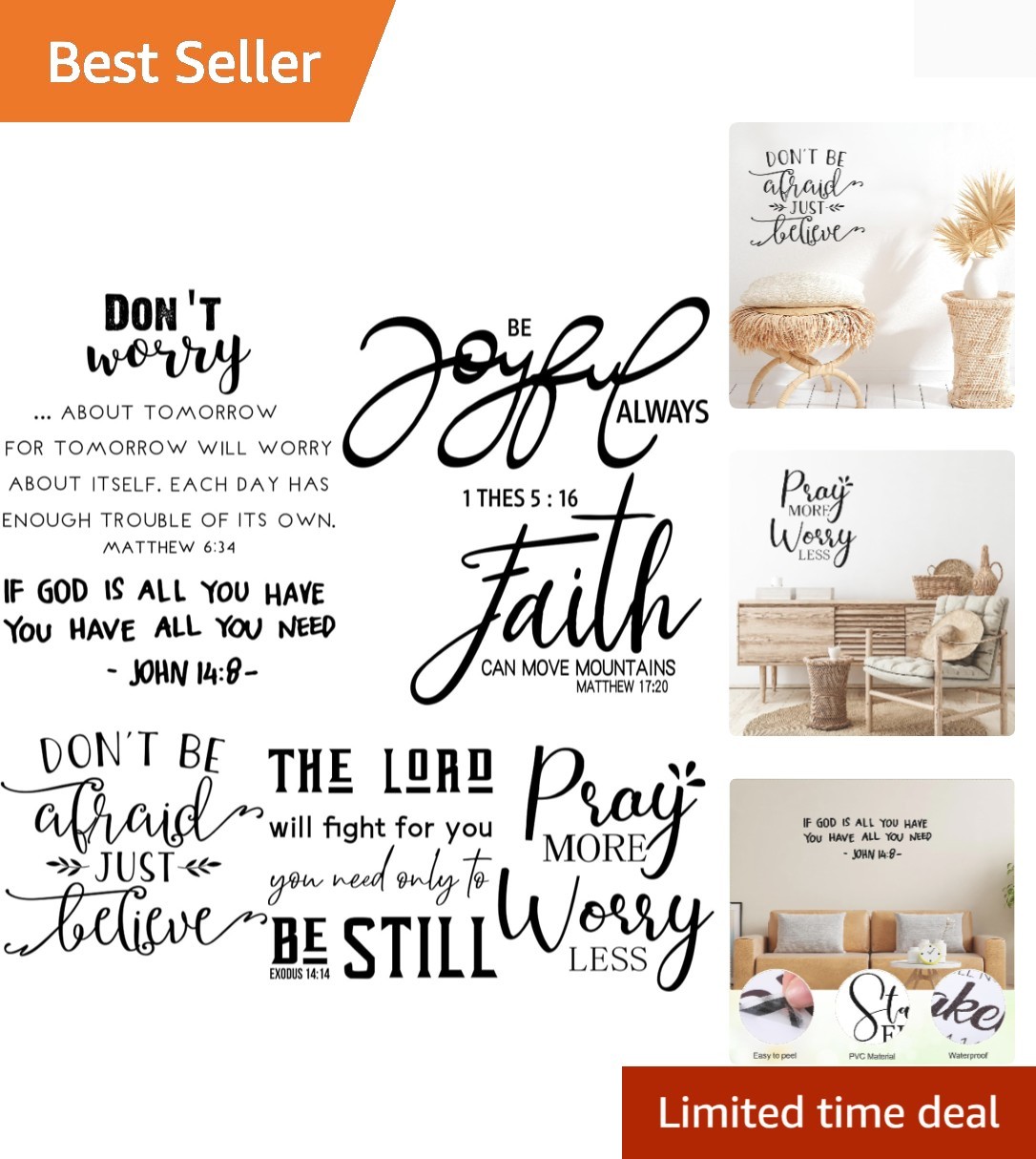 Beautiful Bible Verse Decals – Decorative and Motivational Wall Art for Adults