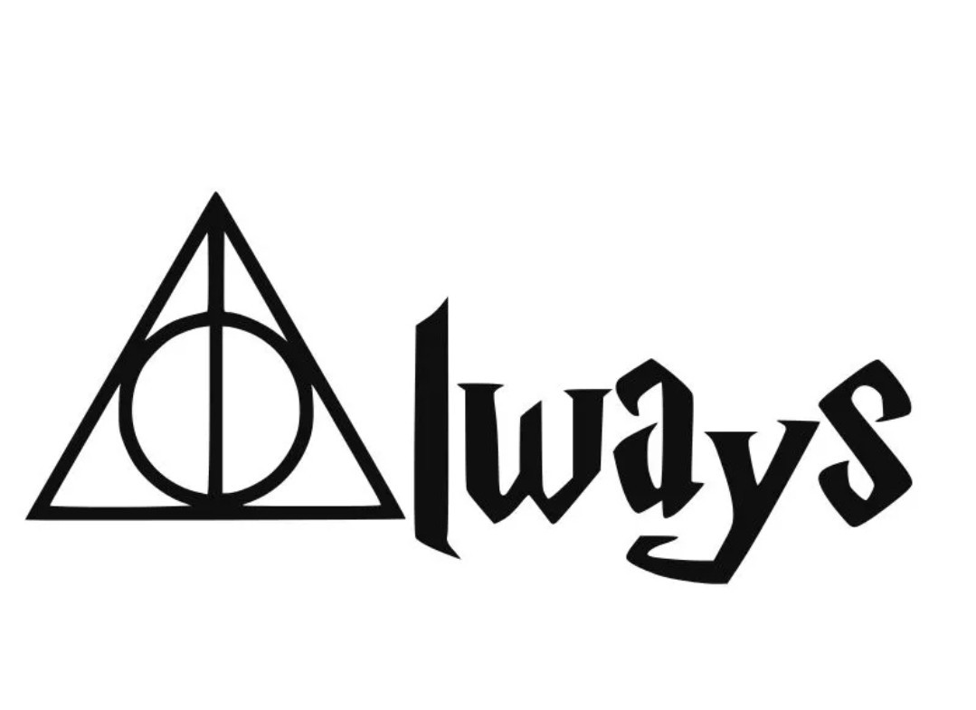 HARRY POTTER ALWAYS Deathly Hallows Vinyl Decal Car Wall Sticker CHOOSE SIZE