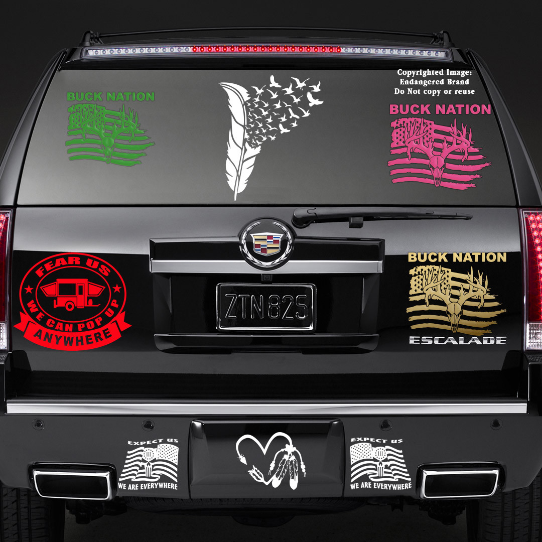 Feathers Birds Flying Native American Indian Spirit Decal Sticker