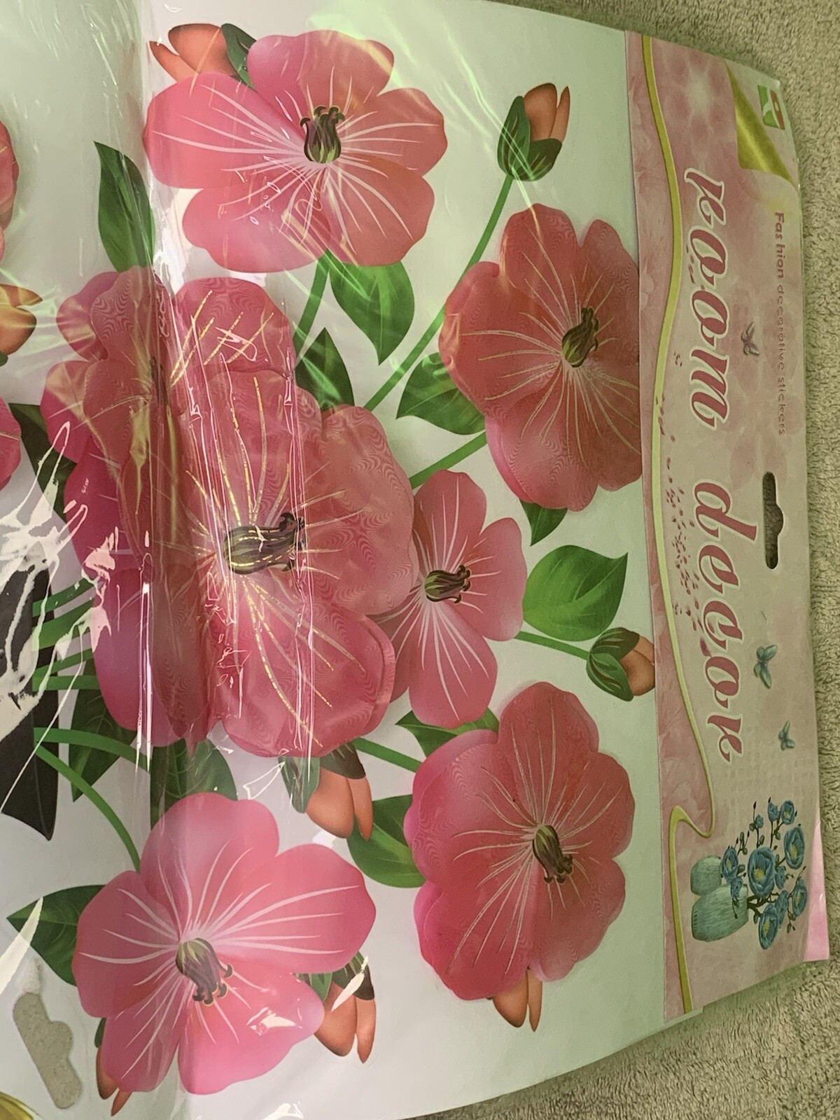 3D Flower PVC Sticker Self Adhesive Mural Home Room Furniture Wall Decal Picture