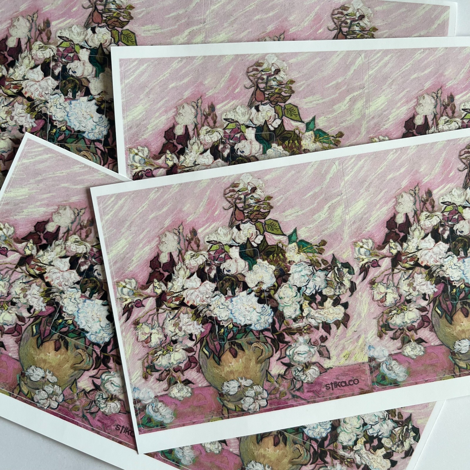 Pack of 2 Vintage Roses, Vincent Van Gogh Art Design for Single Light Switch