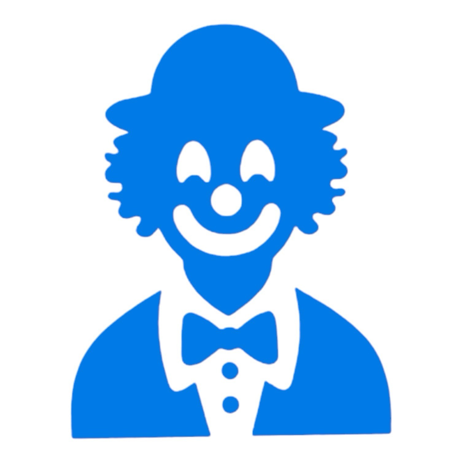 Happy clown #1 Decal for car Windows Laptops most Smooth Surfaces