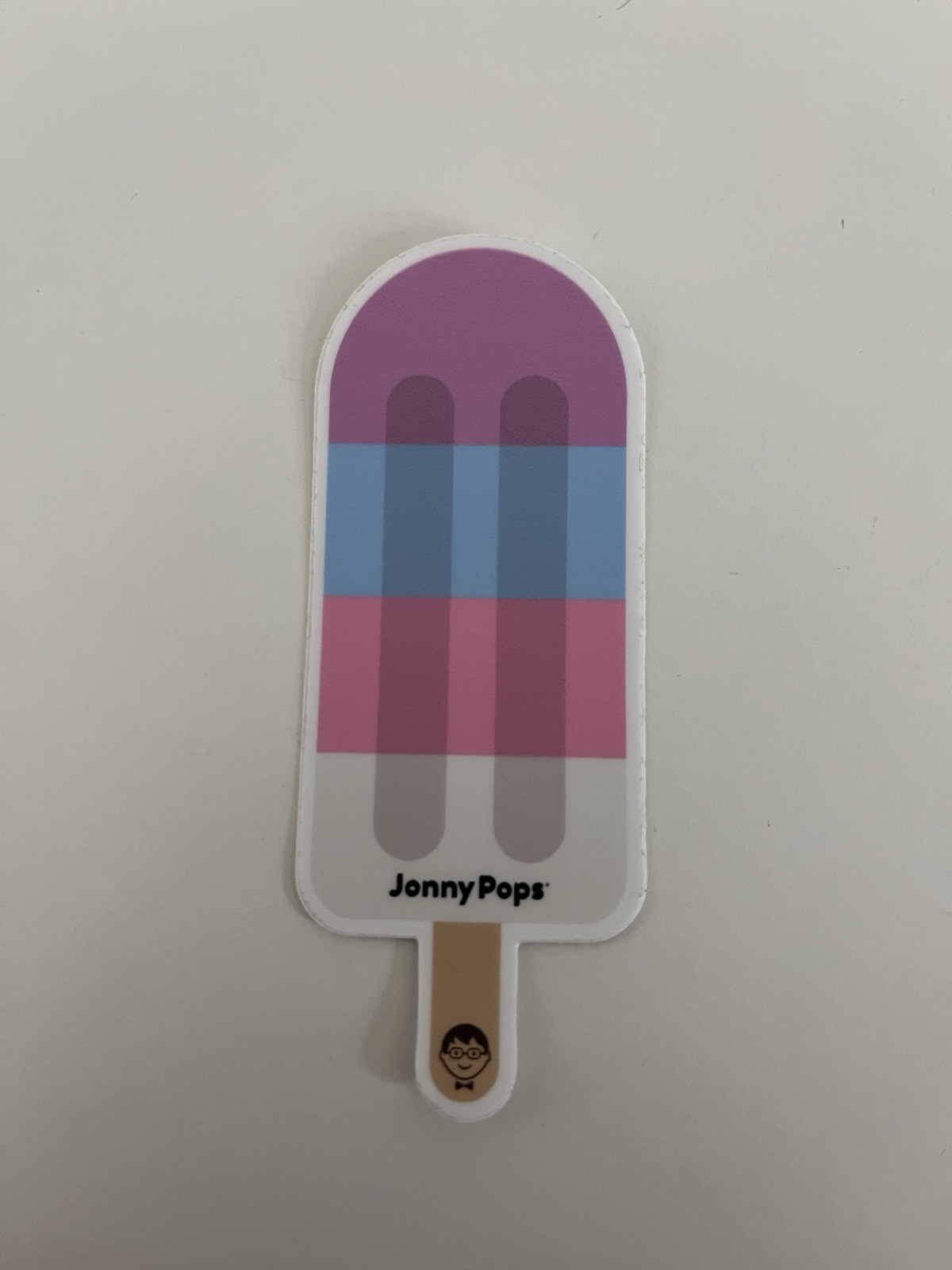 Jonny Pops Sticker Pastel Purple Blue Pink White Striped Popsicle 4" New
