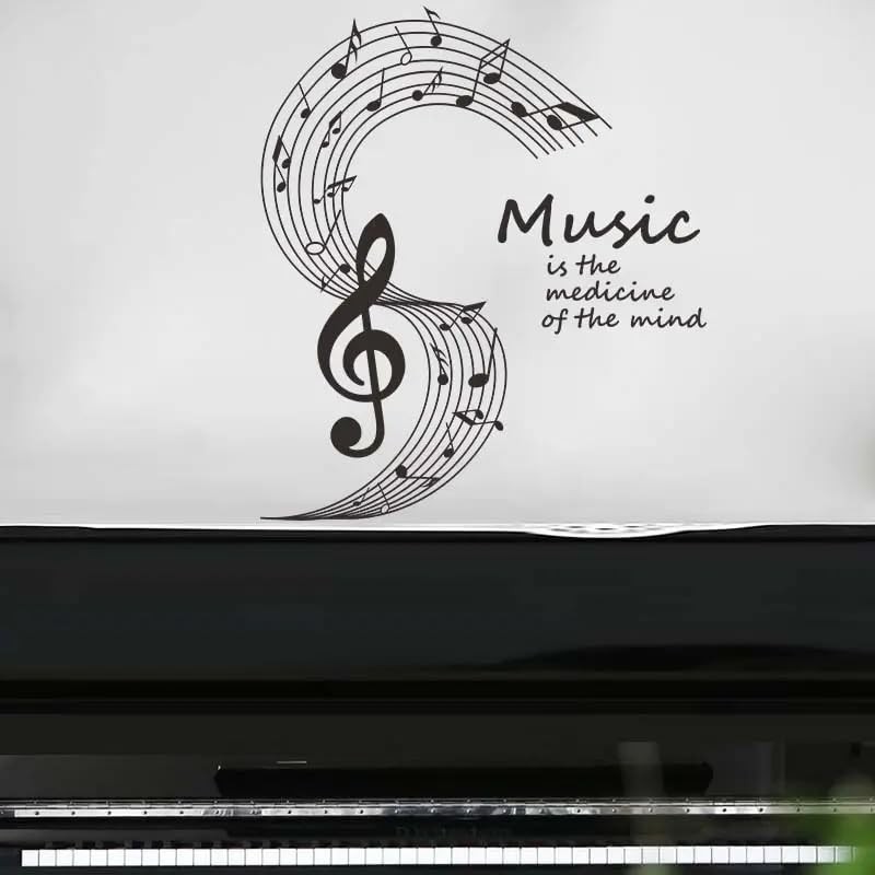 Large Music Notes Wall Decal Set – 20×18 Inch Vinyl Lovers Mural for Wall, Ki…