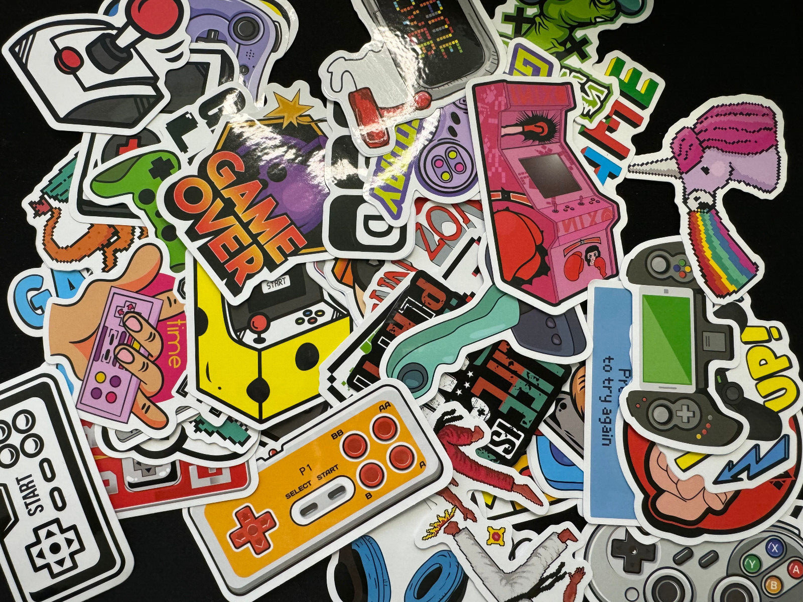 Video Games Stickers -Lot Of Random 15 – Super Mario – Pokemon – Fortnite & More