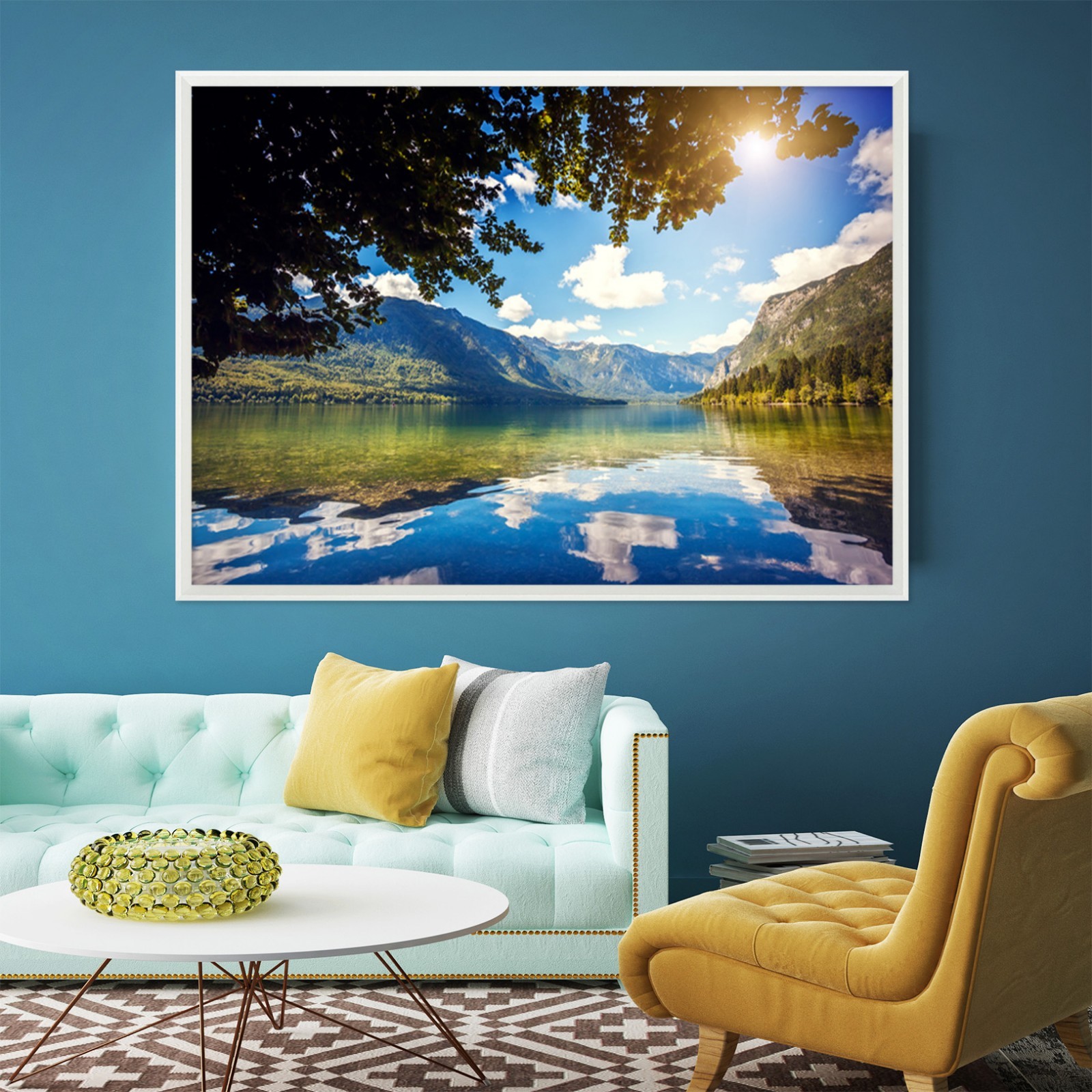 3D Sun River 52 Framed Poster Home Decor Print Painting Art AJ WALLPAPER