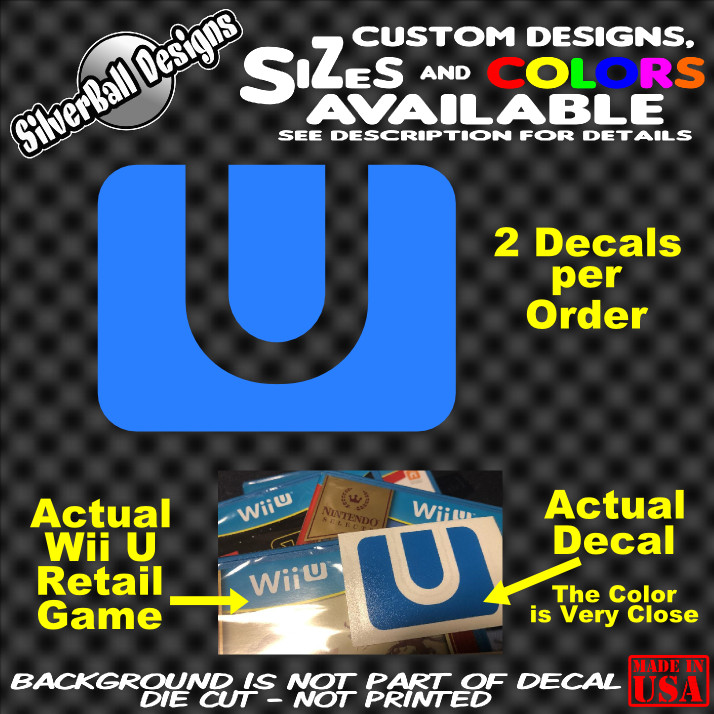 Wii U Nintendo logo Custom Vinyl sticker 3DS Wii U NES SNES N64 GC Contra Mario