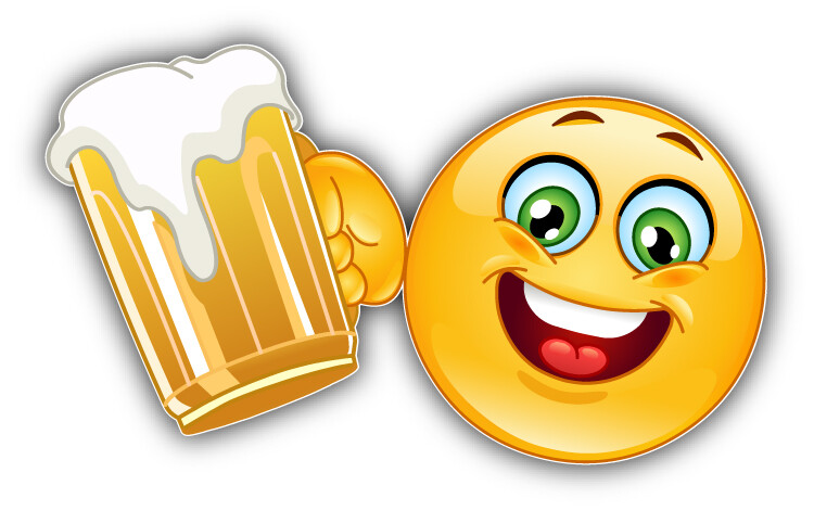 Smile Beer Car Bumper Sticker Decal "SIZES"