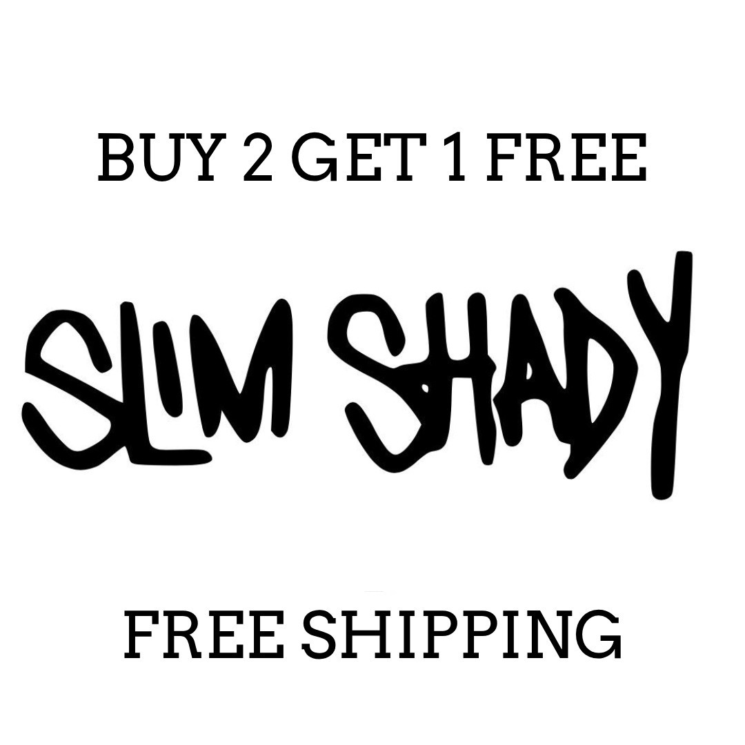 SLIM SHADY – EMINEM Vinyl Die Cut Car Decal – FREE SHIPPING
