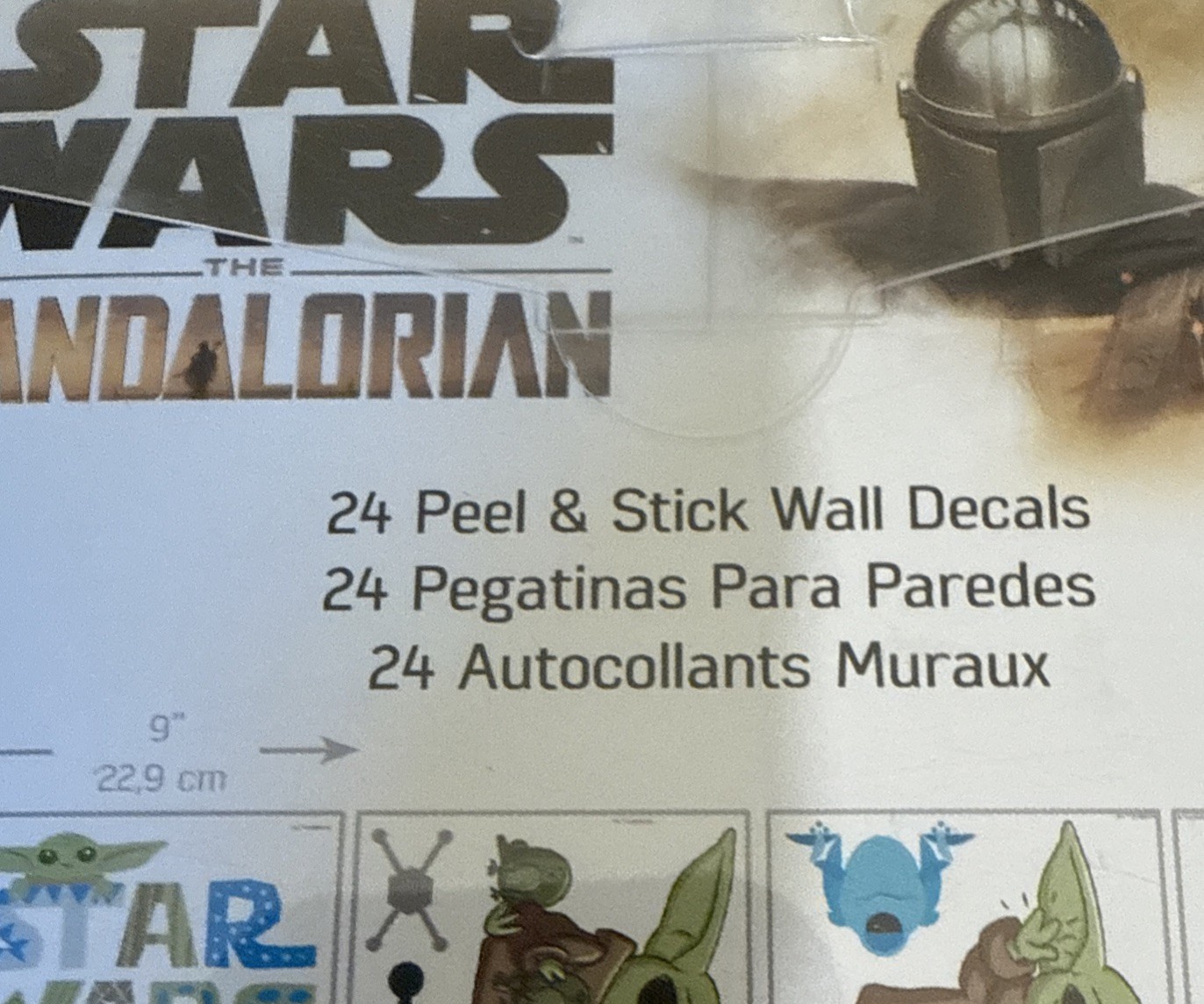 Roommates Baby Yoda Grogu Illustrated Peel and Stick Wall Decals RMK4805SCS