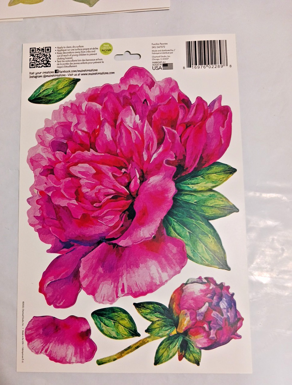 Jumbo wall stickers Large flowers decals roses lilac cactus. you get all 6 packs