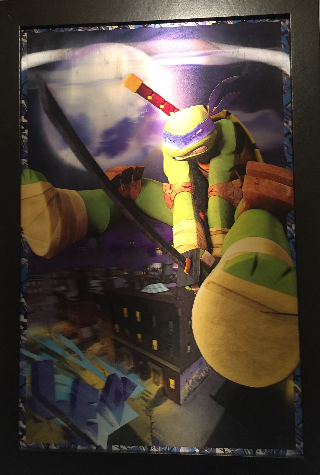 Ninja Turtles 3D Wall Decor Plaque 13" x 18.75" Framed for Wall Hanging