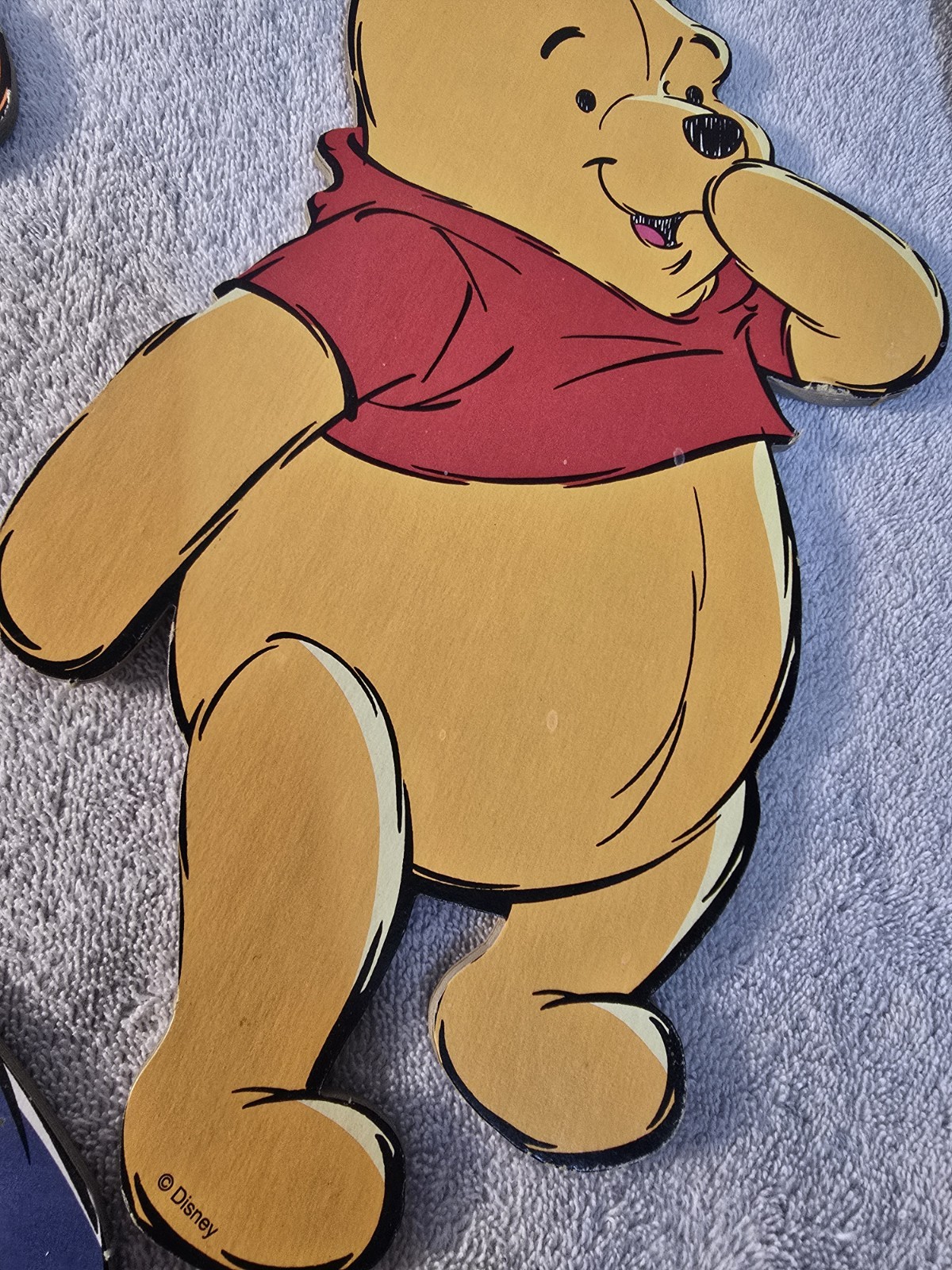 Vtg Winnie the Pooh & Friends Disney Wall Art LOT OF 4 Nursery Kid Pressed Board