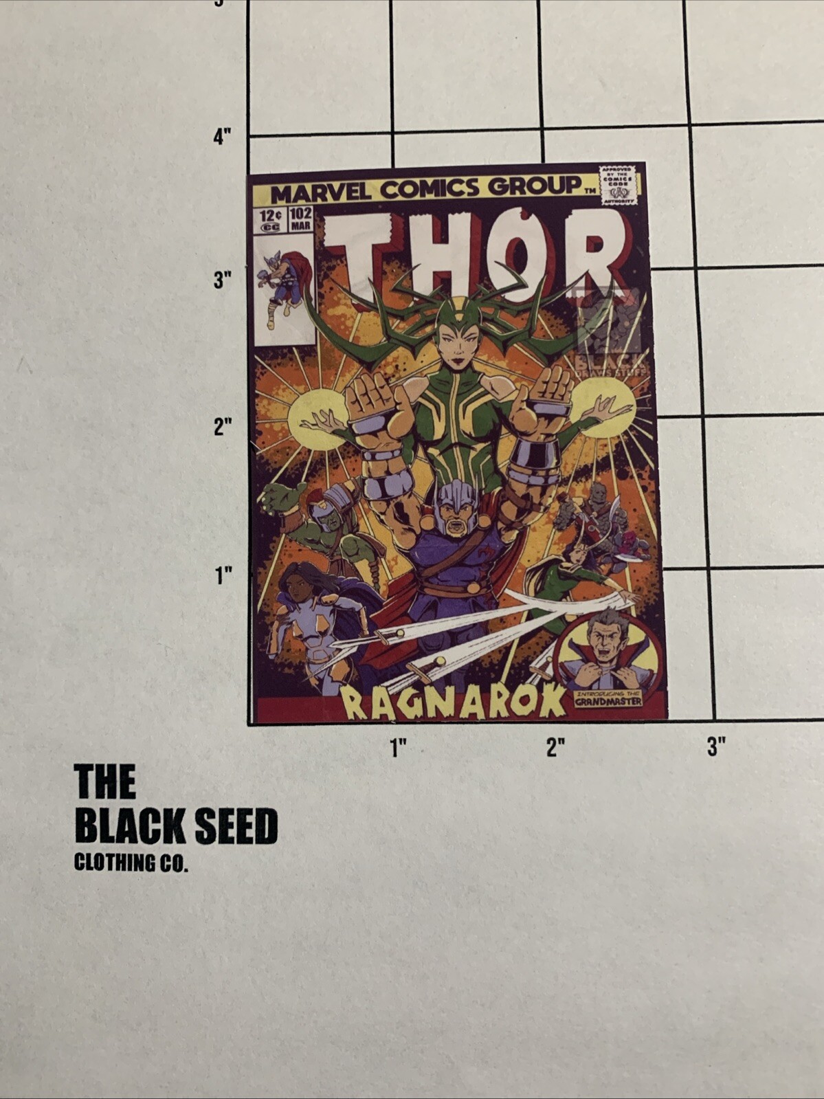 Comic book stickers Thor Ragnarok Vintage Style Home Decor