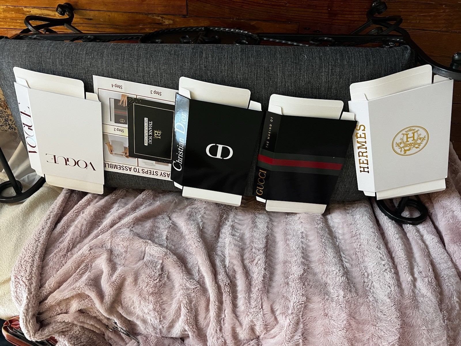5-Pack Luxury Faux Book Decor – Cardboard Display Props – Fashion Style