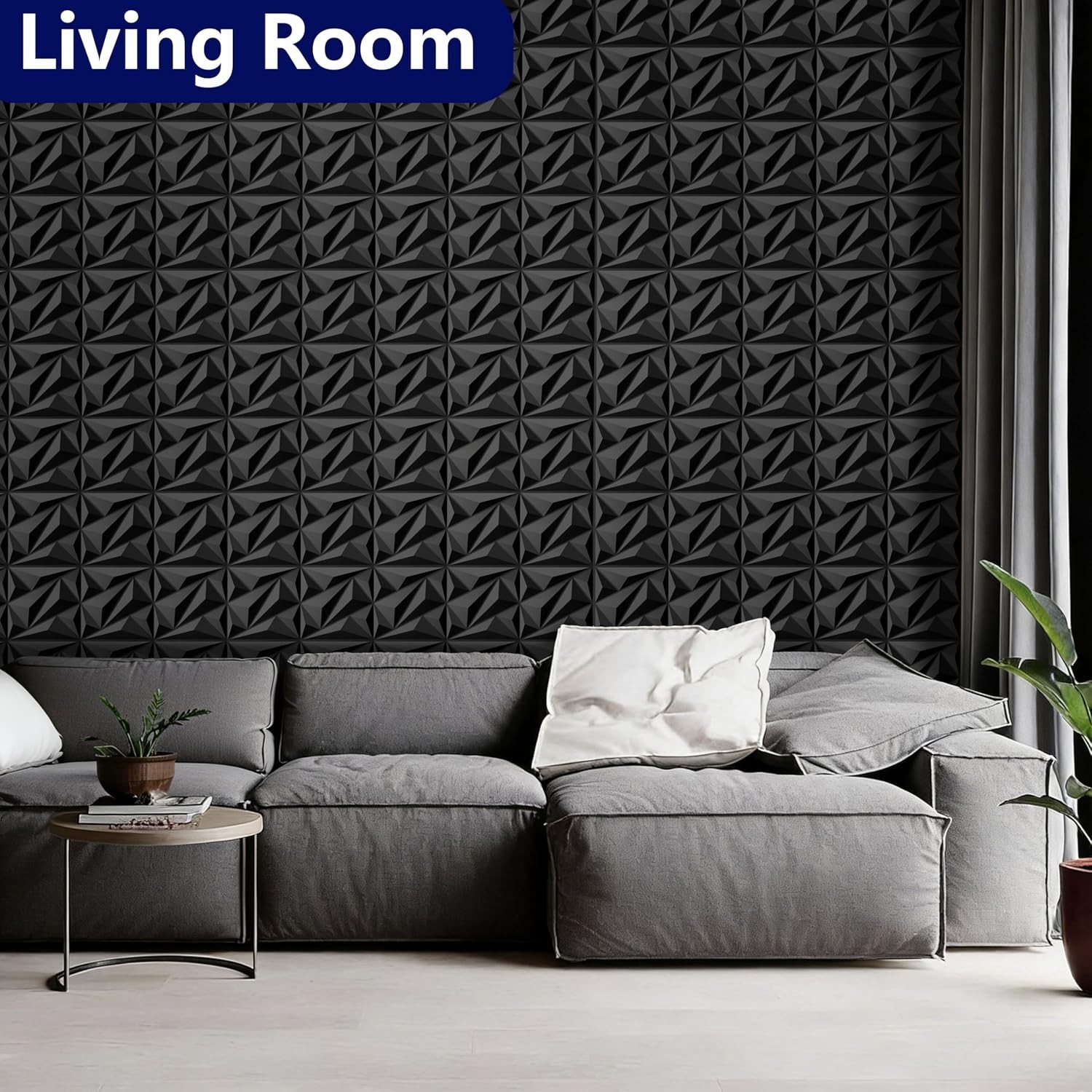 3D Wall Panel for Interior Wall Decor, PVC Wall Panels for Living Room Bedroo…