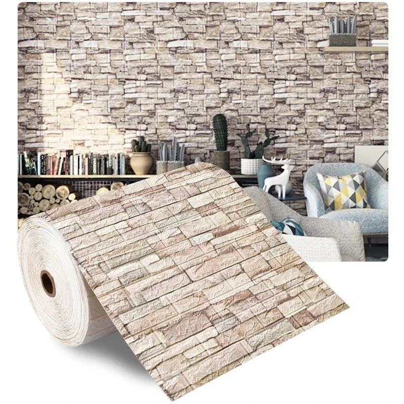 3D Foam Brick Self Adhesive Wallpaper Waterproof Wall Stickers Home Decor