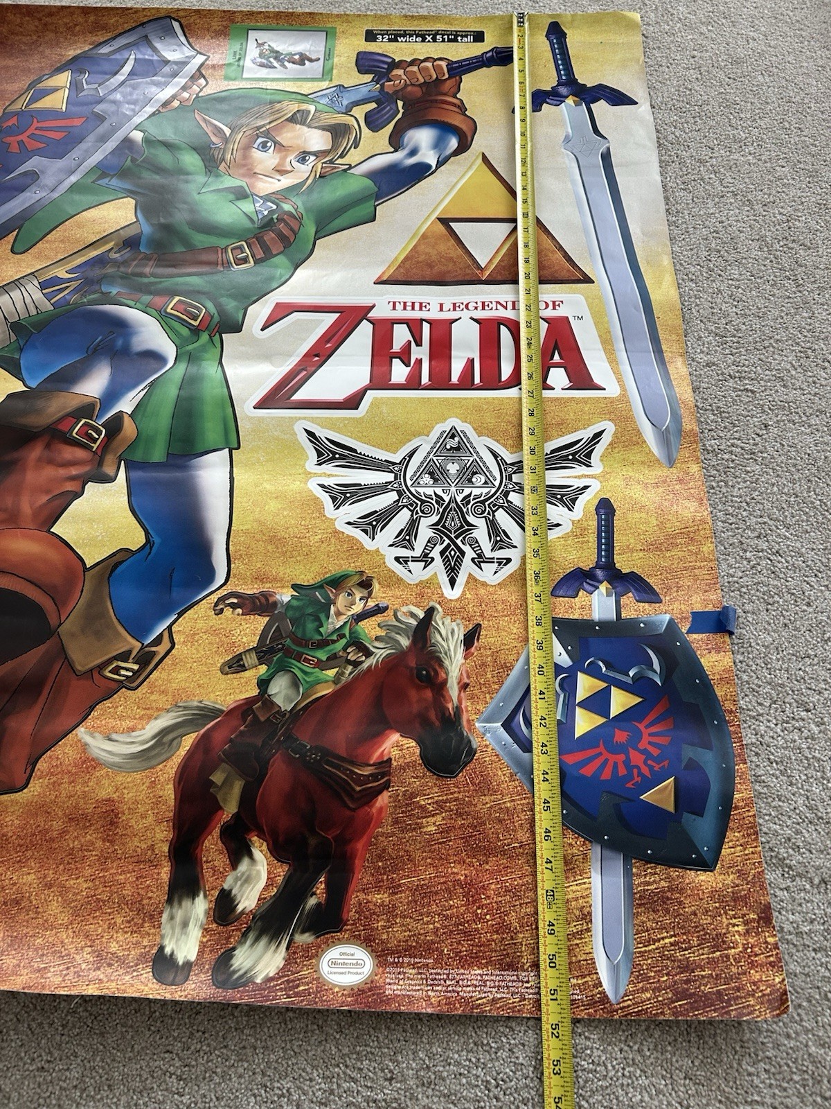 2015 Fathead Legend of Zelda Link Wall Decal 32×51 Nintendo Licensed Large