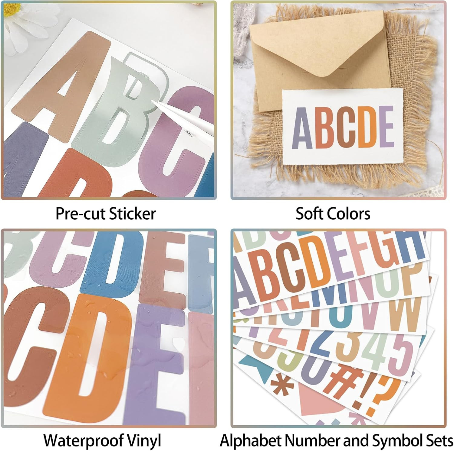 Letter ABC Sticker Large 2.5 Inch Alphabet Vinyl Decals for Poster Bulletin Boar