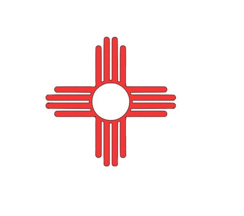 New Mexico Zia Symbol Vinyl Die Cut Decal Sticker – State Flag Sun