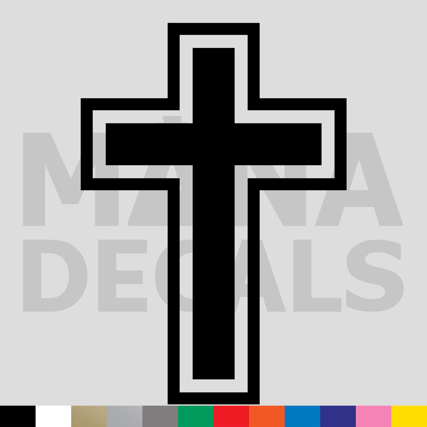 Cross Vinyl Die Cut Decal Sticker – Jesus Christ Christian Religious God Church